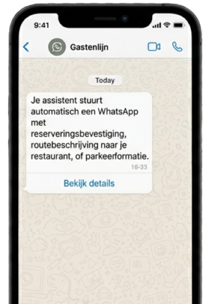 WhatsApp bevestiging voorbeeld